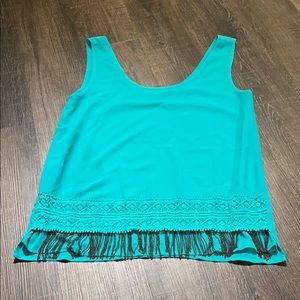Teal Blouse Tank Top
